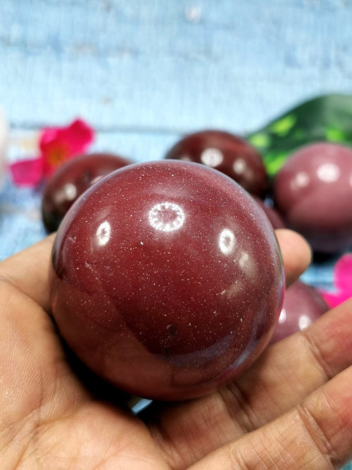 Jasper Mookaite gemstone sphere/ball - Energy/Reiki/Crystal Healing - 2 inch diameter and 170 gms (0.37 lb) - ONE PIECE ONLY