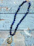 Mala in lapis lazuli and K2 jasper necklace | gemstone/crystal jewelry | Mother's Day/Birthday/Anniversary/Valentine's Day gift