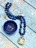 Mala in lapis lazuli and K2 jasper necklace | gemstone/crystal jewelry | Mother's Day/Birthday/Anniversary/Valentine's Day gift