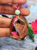 Multi-stone 108 bead necklace with Druzy pendant | gemstone/crystal jewelry | Mother's Day/Anniversary/Engagement/Birthday gift
