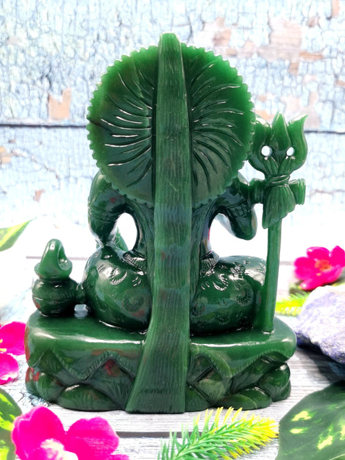 Lord Shiva Handmade carving in Green Aventurine - crystals and gemstones |Reiki/Chakra/Healing/Energy - 6 inch and 1.25 kgs