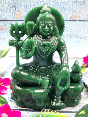 Lord Shiva Handmade carving in Green Aventurine - crystals and gemstones |Reiki/Chakra/Healing/Energy - 6 inch and 1.25 kgs