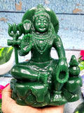 Lord Shiva Handmade carving in Green Aventurine - crystals and gemstones |Reiki/Chakra/Healing/Energy - 6 inch and 1.25 kgs