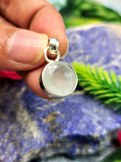 Aquamarine gemstone Pendant in 925 Sterling Silver -crystal/gemstone jewelry | Mother's Day/birthday/engagement/wedding/anniversary gift | ONE PIECE ONLY