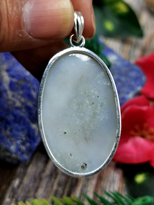 Druzy Pendant in German Silver with 2 micron silver coating  - crystal/gemstone jewelry| Mother's Day/birthday/engagement/wedding/anniversary gift