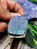 Beautiful Druzy Pendant in German Silver - crystal/gemstone jewelry| Mother's Day/birthday/engagement/wedding/anniversary gift
