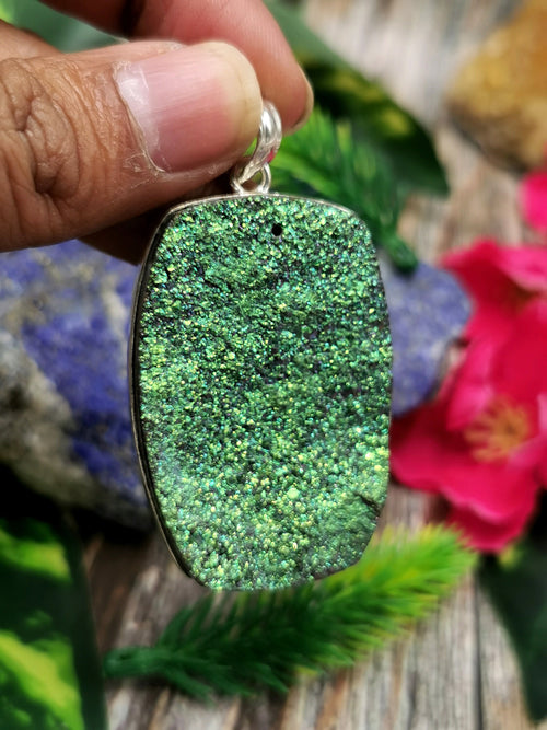 Beautiful Druzy Pendant in German Silver - crystal/gemstone jewelry| Mother's Day/birthday/engagement/wedding/anniversary gift