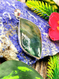 Beautiful Moss Agate gemstone Pendant in German Silver - crystal/gemstone jewelry| Mother's Day/birthday/engagement/wedding/anniversary gift