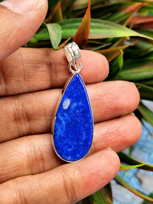 Beautiful Lapis Lazuli gemstone Pendant in German Silver - crystal/gemstone jewelry| Mother's Day/birthday/engagement/wedding/anniversary gift