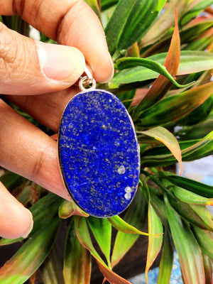 Exquisite Lapis Lazuli Pendant in German Silver - crystal/gemstone jewelry| Mother's Day/birthday/engagement/wedding/anniversary gift