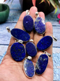 German Silver Lapis Lazuli Pendant with 2 micron silver polish - crystal/gemstone jewelry| Mother's Day/birthday/engagement/wedding/anniversary gift