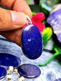 German Silver Lapis Lazuli Pendant with 2 micron silver polish - crystal/gemstone jewelry| Mother's Day/birthday/engagement/wedding/anniversary gift
