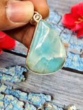 Beautiful Larimar stone Pendant in German Silver - crystal/gemstone jewelry| Mother's Day/birthday/engagement/wedding/anniversary gift