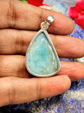 Beautiful Larimar stone Pendant in German Silver - crystal/gemstone jewelry| Mother's Day/birthday/engagement/wedding/anniversary gift