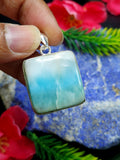 Beautiful Larimar Pendant made in German Silver - crystal/gemstone jewelry| Mother's Day/birthday/engagement/wedding/anniversary gift