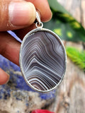 Beautiful Botswana Agate Pendant in 925 Sterling Silver -crystal/gemstone jewelry| Mother's Day/birthday/engagement/wedding/anniversary gift
