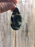 Exquisite Moss Agate Pendant in German Silver - crystal/gemstone jewelry| Mother's Day/birthday/engagement/wedding/anniversary gift