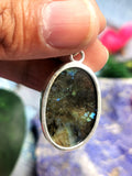 Labradorite crystal pendant in German Silver - crystal/gemstone jewelry| Mother's Day/birthday/engagement/wedding/anniversary gift