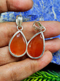 Beautiful Carnelian Pendant in german silver- crystal/gemstone jewelry| Mother's Day/birthday/engagement/wedding/anniversary gift | ONE PIECE ONLY