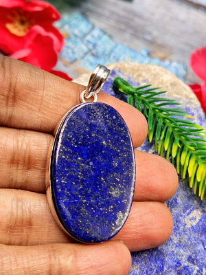 Exquisite Lapis Lazuli Pendant in German Silver - crystal/gemstone jewelry| Mother's Day/birthday/engagement/wedding/anniversary gift