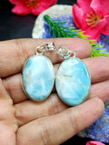 Larimar Pendant in German Silver - crystal/gemstone jewelry| Mother's Day/birthday/engagement/wedding/anniversary gift