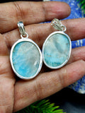 Larimar Pendant in German Silver - crystal/gemstone jewelry| Mother's Day/birthday/engagement/wedding/anniversary gift