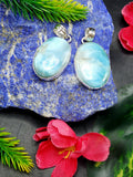 Larimar Pendant in German Silver - crystal/gemstone jewelry| Mother's Day/birthday/engagement/wedding/anniversary gift