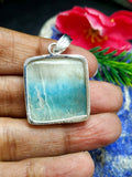 Beautiful Larimar Pendant made in German Silver - crystal/gemstone jewelry| Mother's Day/birthday/engagement/wedding/anniversary gift