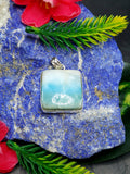 Beautiful Larimar Pendant made in German Silver - crystal/gemstone jewelry| Mother's Day/birthday/engagement/wedding/anniversary gift