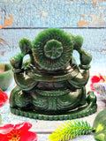 Carving of Ganesha in Green Aventurine Crystals/Gemstone - Reiki/Chakra/Healing/Energy - 5 in and 1.19 kg (2.62 lb)