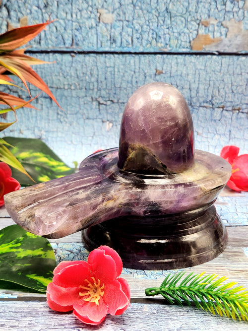 Dark Amethyst Lingam/Shivling - Energy/Reiki/Crystal Healing - 6 inches length and 1.02 kgs (2.24 lb)