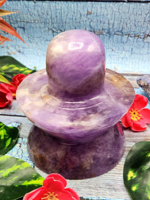 Breathtaking Dark Amethyst Lingam/Shivling - Energy/Reiki/Crystal Healing - 5.8 inches length and 1.45 kgs (3.19 lb)