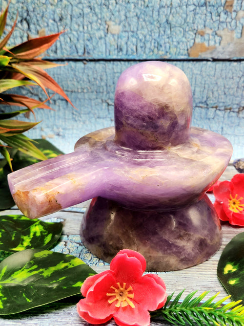 Breathtaking Dark Amethyst Lingam/Shivling - Energy/Reiki/Crystal Healing - 5.8 inches length and 1.45 kgs (3.19 lb)