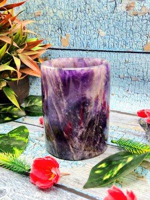 Gemstone & Crystals - goblet in amethyst stone - 4 inches and 700 gms (1.54 lb) - ONLY 1 PIECE