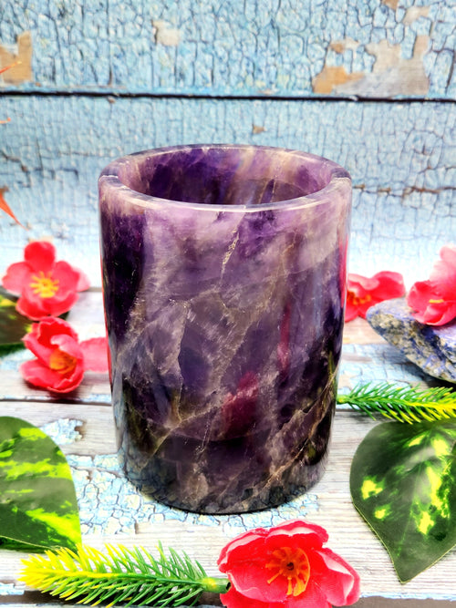 Gemstone & Crystals - goblet in amethyst stone - 4 inches and 700 gms (1.54 lb) - ONLY 1 PIECE