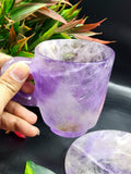 Gemstone Tea Cup & Saucer in Amethyst - ONLY 1 Cup and 1 Saucer