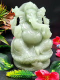 Green Aventurine Ganesh - Lapidary Art - Lord Ganesha Idol in Crystals/Gemstone - Reiki/Chakra/Healing/Energy - 6 in and 1.93 kg (4.25 lb)