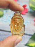 Miniature Shiva Head carving in Citrine gemstone - Lord Shivshankar in crystals and gemstones | Reiki/Chakra/Healing - 1.6 in and 64 carats
