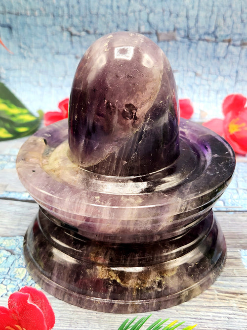 Dark Amethyst Lingam/Shivling - Energy/Reiki/Crystal Healing - 6 inches length and 1.02 kgs (2.24 lb)