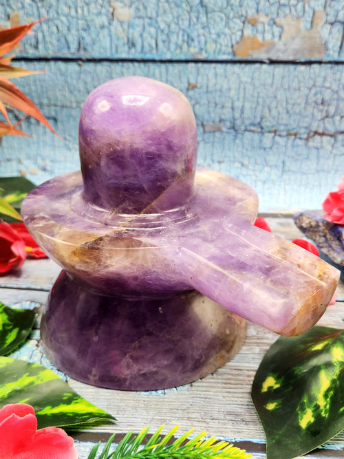 Breathtaking Dark Amethyst Lingam/Shivling - Energy/Reiki/Crystal Healing - 5.8 inches length and 1.45 kgs (3.19 lb)