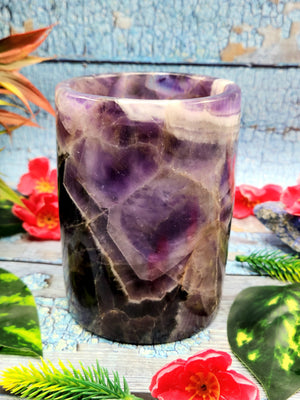 Beautiful one gemstone goblet in amethyst stone - 4.5 inches and 800 gms (1.76 lb) - ONLY 1 PIECE