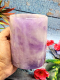 Crystal goblet in light amethyst stone - 4 inches and 650 gms (1.76 lb) - ONLY 1 PIECE