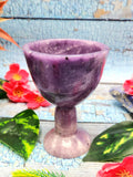 Crystal wine glass in lepidolite stone - ONLY 1 PIECE