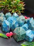 Blue Apatite free forms lot of 17 pieces -reiki/energy/chakra/healing - 2 to 4 inches and 5.69 kg (12.52 lb)