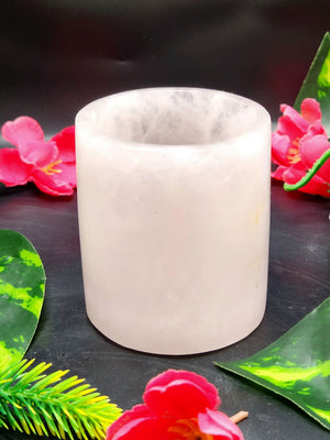 Crystal Gifts - Beautiful shot glass/goblet in rose quartz stone - carvings in gemstones and crystals - ONLY 1 PIECE - Home Decor Gift