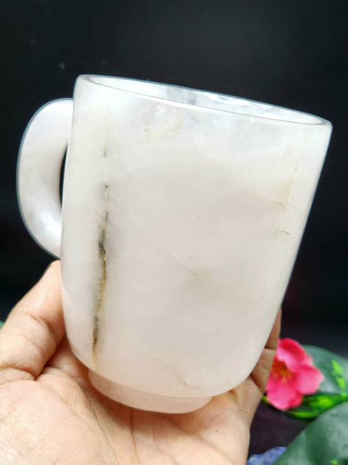 Crystal Gifts - Rose Quartz Tea Cup & Saucer - ONLY 1 Cup and 1 Saucer