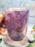 Natural Amethyst crystal Cup & Saucer - ONLY 1 Cup and 1 Saucer