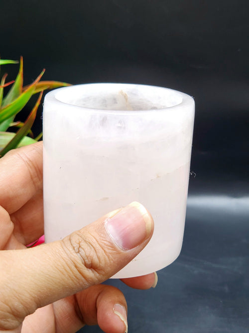 Rose Quartz crystal shot glass/goblet - ONLY 1 PIECE - Home Decor Gift