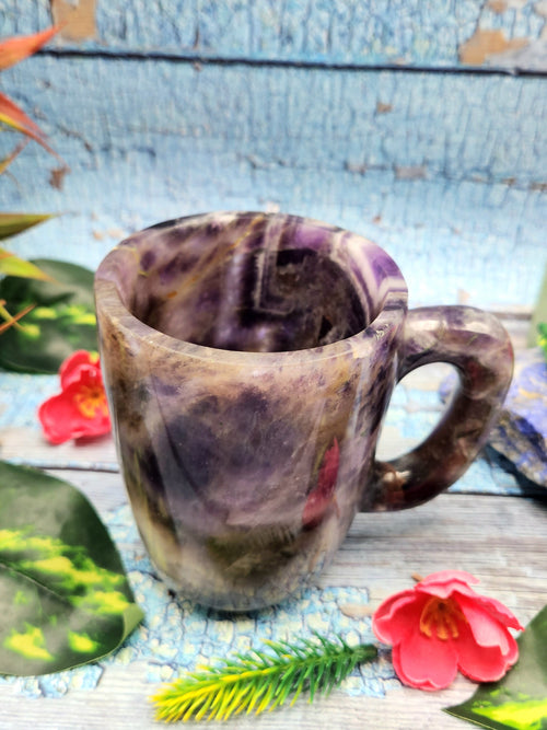 Crystal Gifts - Chevron Amethyst Tea Cup - ONLY 1 Cup