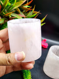 Crystal Gifts - Beautiful shot glass/goblet in rose quartz stone - carvings in gemstones and crystals - ONLY 1 PIECE - Home Decor Gift